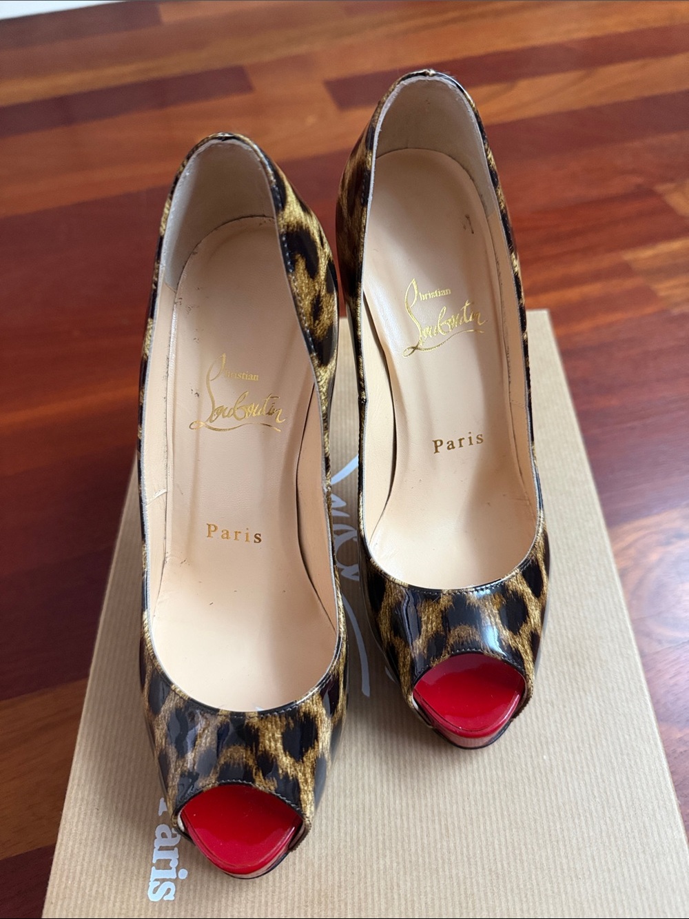 Christian Louboutin Leopard Prive 120 Patent